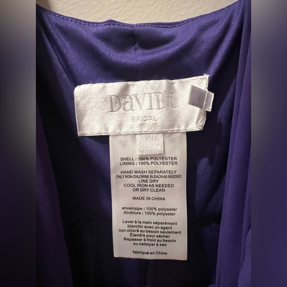 Plum David’s Bridal Wrap Dress - Picture 5 of 5